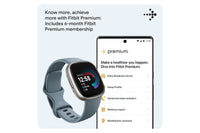 Fitbit Versa 4 - Fitness Smartwatch with GPS, NFC Payments & 40+ Exercise Modes - Waterfall Blue/Platinum | 79-FB523SRAG