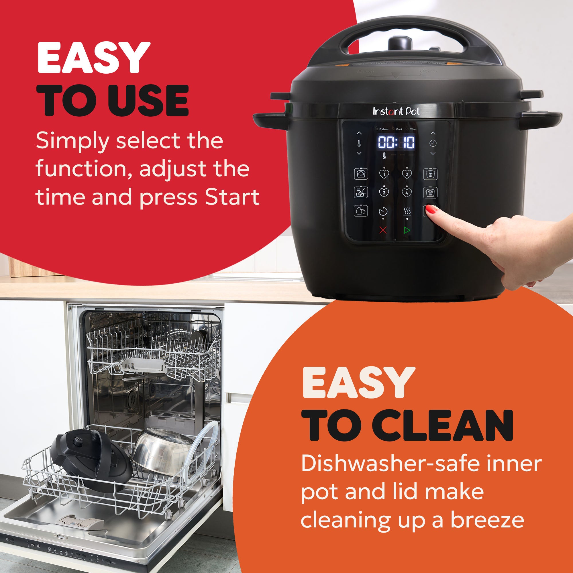 Instant Pot Classic 5.7L Multi‑Cooker 7‑in‑1 – Black