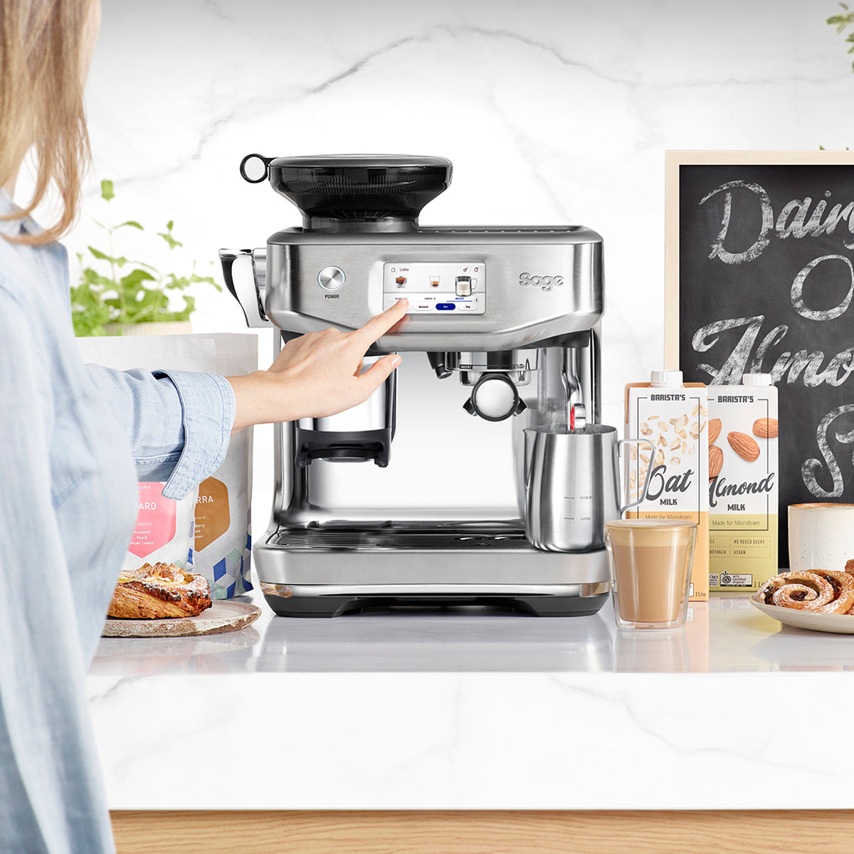 Sage Barista Touch Impress Bean-to-Cup Coffee Machine – Cold Extraction - Almond Nougat – view 4