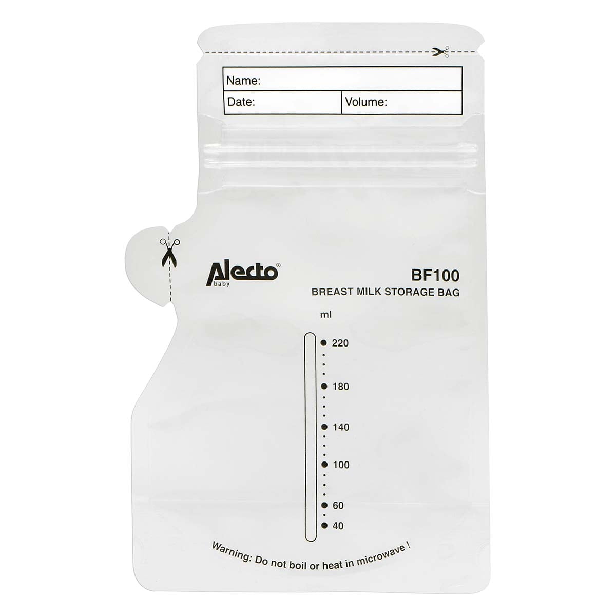 Alecto BF100 breast milk storage bags product image 2