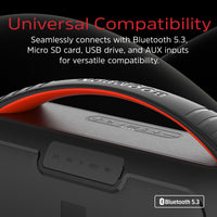 Energizer Portable Bluetooth Party Speaker with RGB lighting with mic | BTS258 Energizer Speaker Euronics Ireland