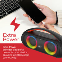 Energizer Portable Bluetooth Party Speaker with RGB lighting with mic | BTS258 Energizer Speaker Euronics Ireland
