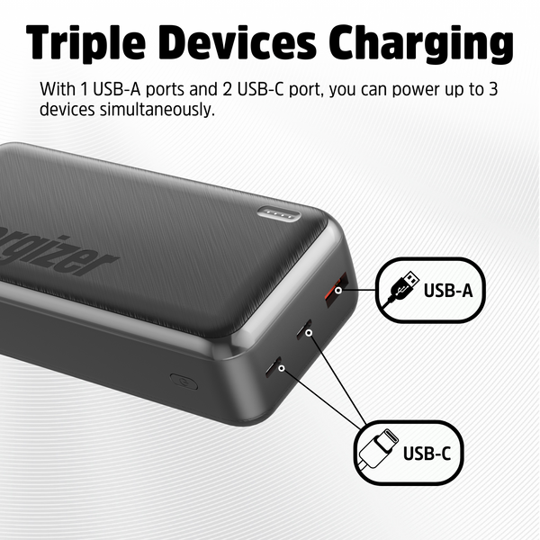 Energizer 30,000mAh Ultimate Power Bank | UE30055PQ Energizer Powerbank Euronics Ireland