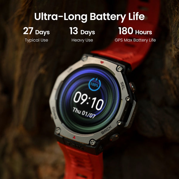 Amazfit T-Rex 3 Rugged GPS Smartwatch – Onyx | T-Rex 3