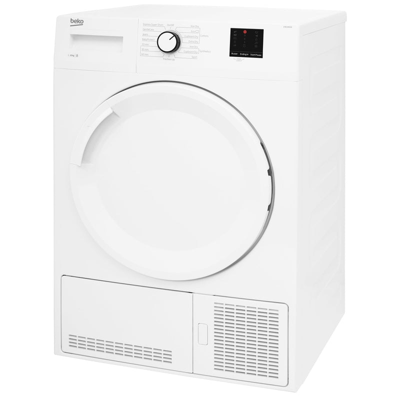 Beko 10kg Condenser Tumble Dryer with Sensor Programmes | DTBC10001W Beko Tumble Dryer Euronics Ireland