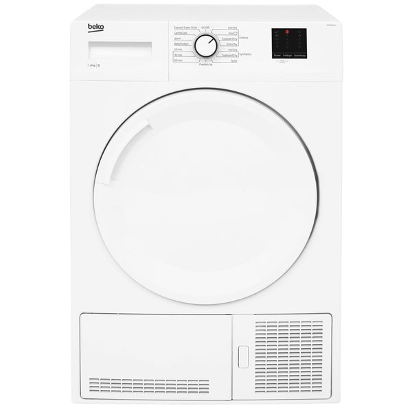 Beko 10kg Condenser Tumble Dryer with Sensor Programmes | DTBC10001W Beko Tumble Dryer Euronics Ireland