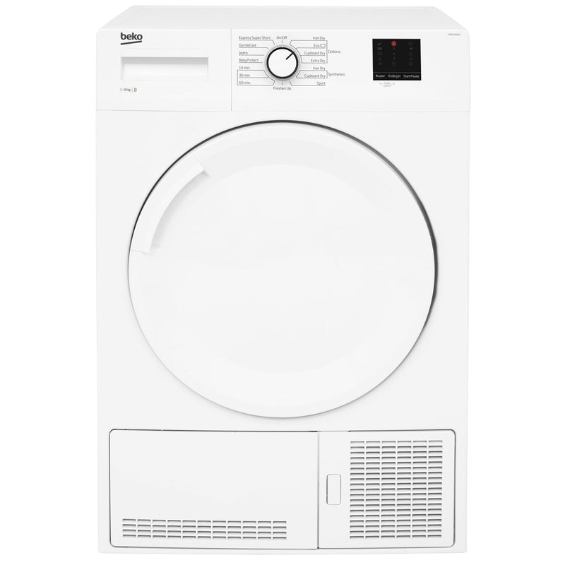 Beko 10kg Condenser Tumble Dryer with Sensor Programmes | DTBC10001W Beko Tumble Dryer Euronics Ireland