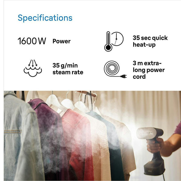 Braun QuickStyle 7 Garment Steamer Black/Copper | GS7077BK