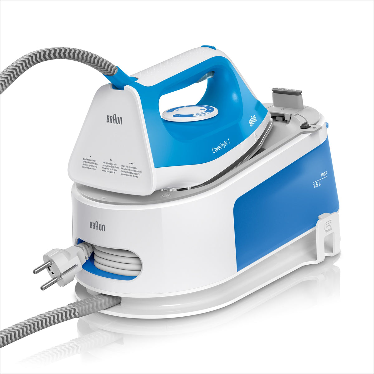Braun CareStyle 1 Steam Generator Iron - Blue - front view