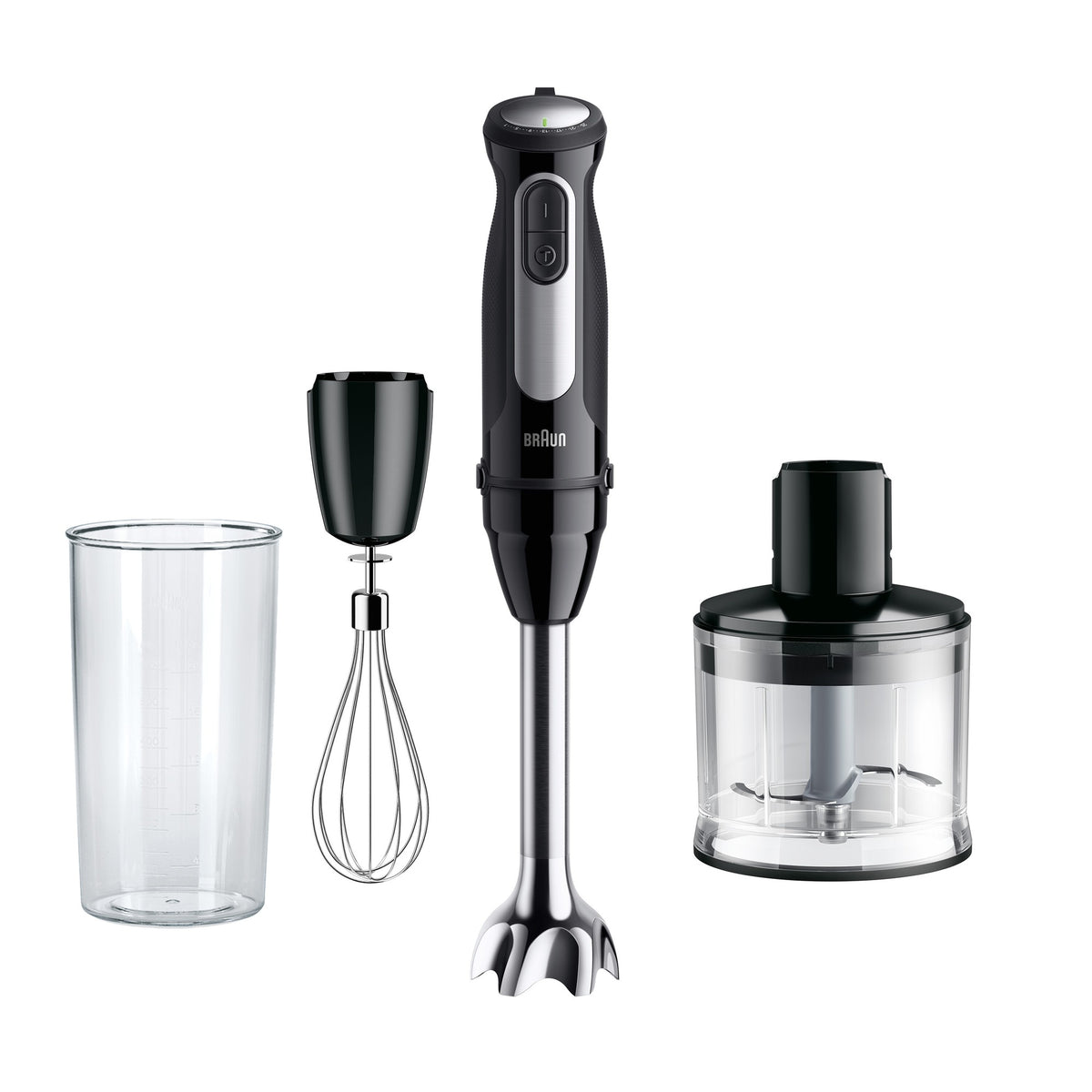 Braun MultiQuick 5 Pro Hand Blender - Black - with beaker, whisk and 500ml chopper