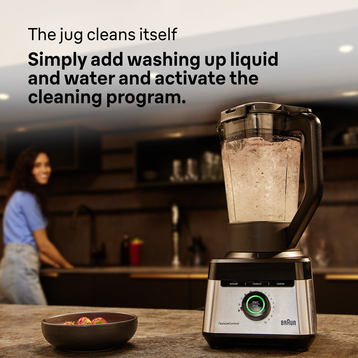 Braun PowerBlend 7 Jug Blender - Black - self-cleaning programme