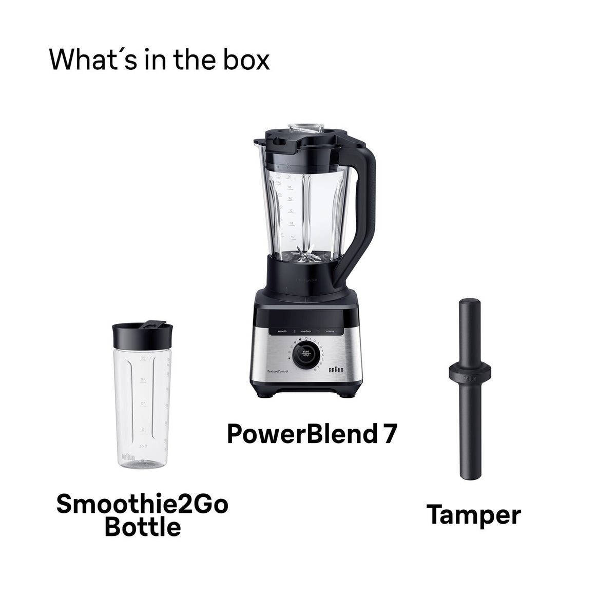 Braun PowerBlend 7 Jug Blender - Black - what's in the box