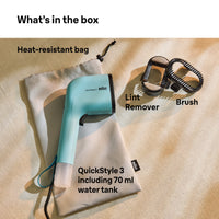 Braun QuickStyle 3 Garment Steamer - Green - what is in the box