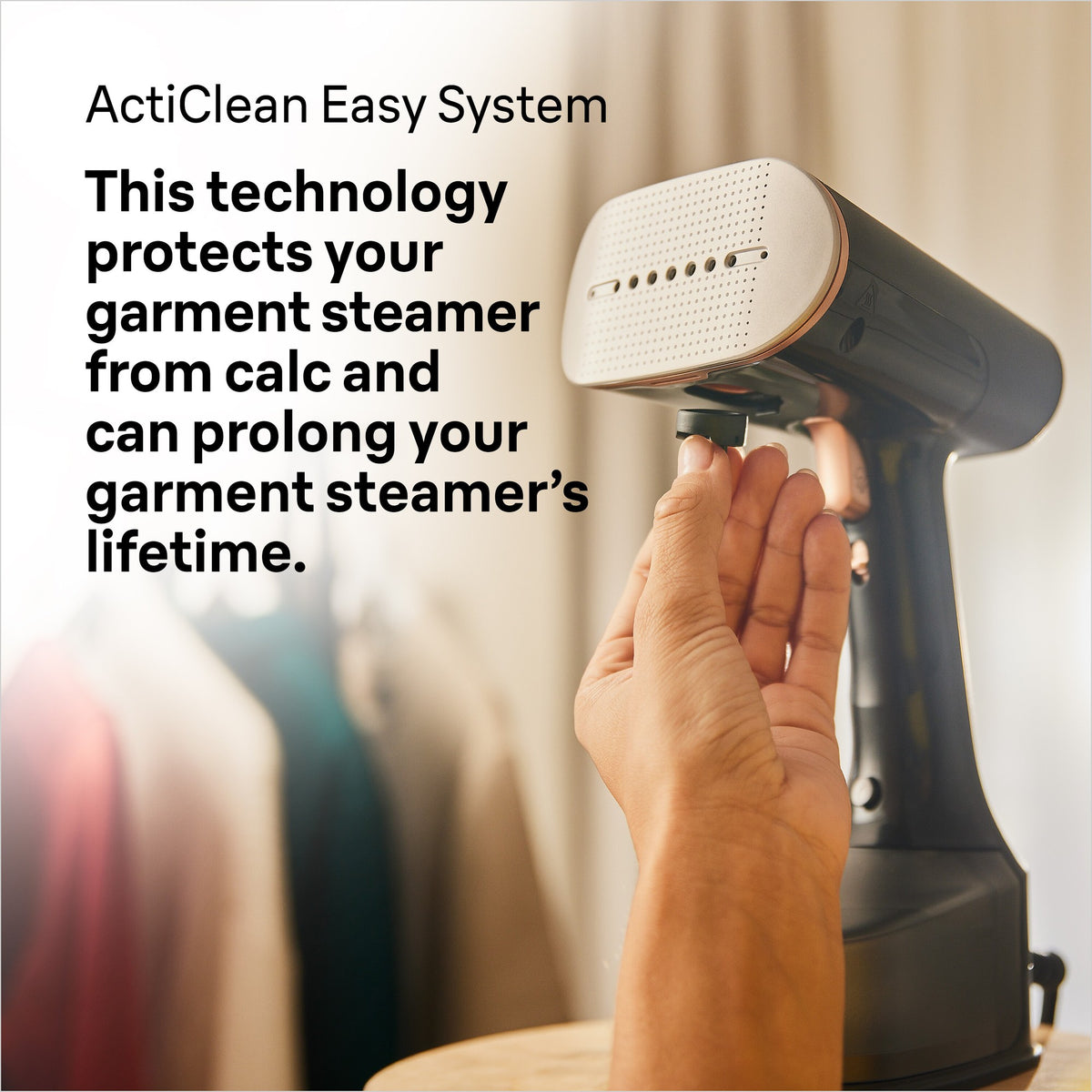 Braun QuickStyle 7 Garment Steamer - Black/Copper - ActiClean easy descaling system