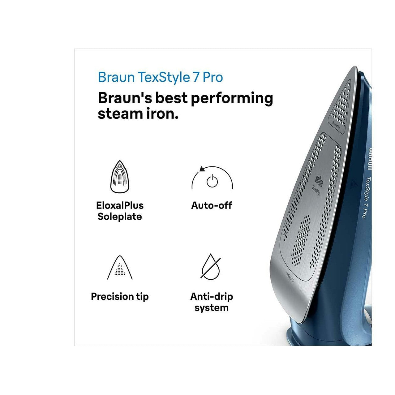 Braun TexStyle 7 Pro Steam Iron Blue | SI7160BL