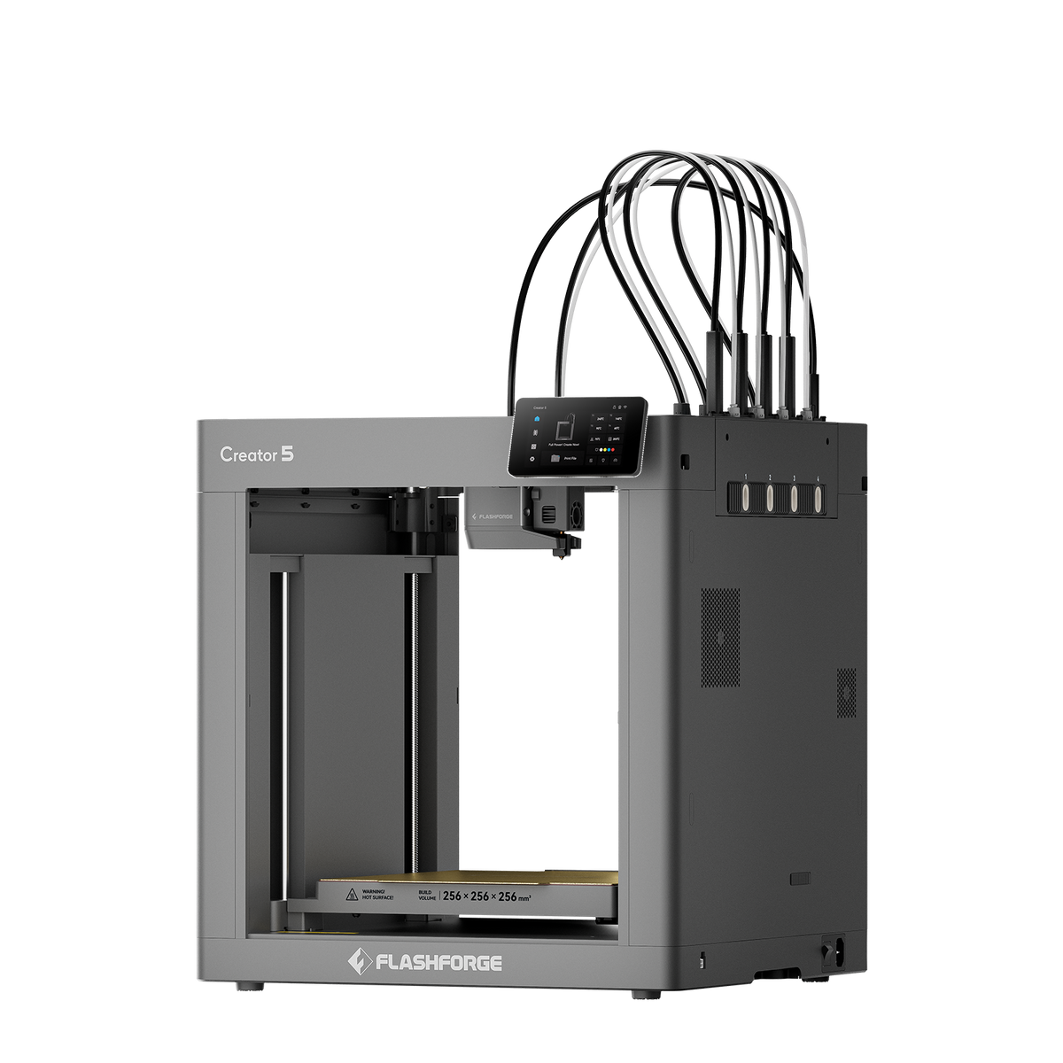 Flashforge Creator 5 Four-Toolhead Multicolour 3D Printer - angled view