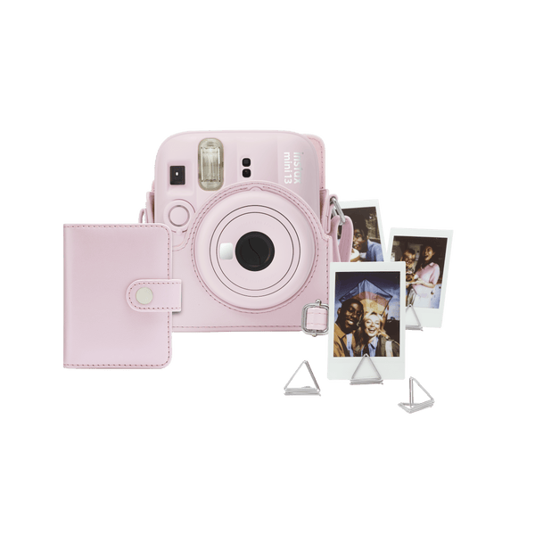 FUJIFILM instax mini 13 Accessory Kit Candy Pink - accessory kit overview; camera shown for illustration and sold separately