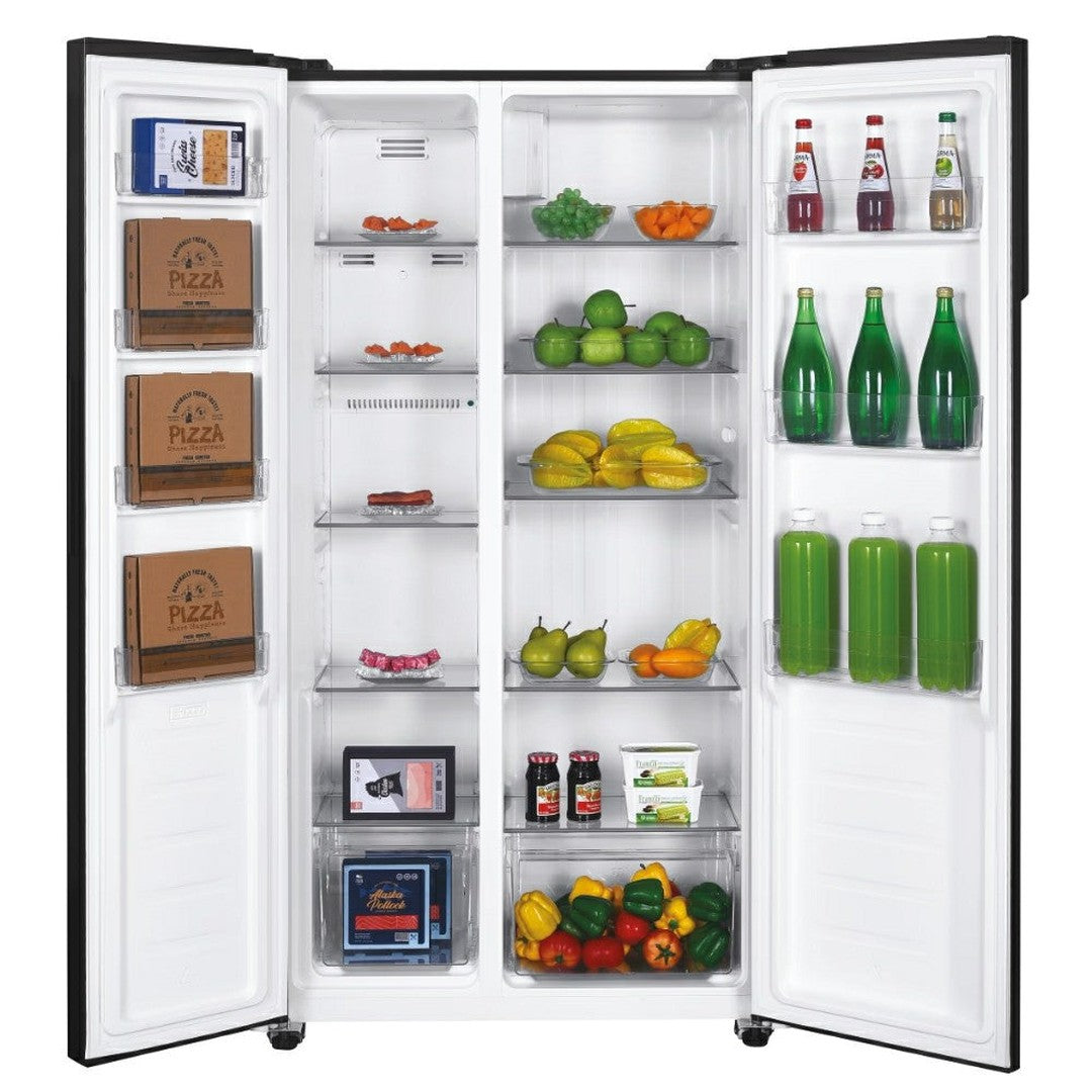 Candy 177x91CM Frost Free American Fridge Freezer - Black | CHSBSV5172EBKN Candy American Fridge Freezer Euronics Ireland