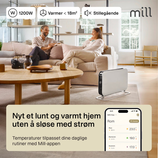 Mill WiFi Portable Heater 1200W White product image