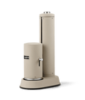Aarke Carbonator Pro in Sand — top-down 45-degree angle