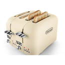 De'Longhi Argento Flora 4 Slice Toaster - Cream | CT04.BG