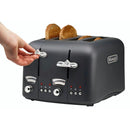 De'Longhi Argento Silva 4 Slice Toaster - Grey | CT04.GY