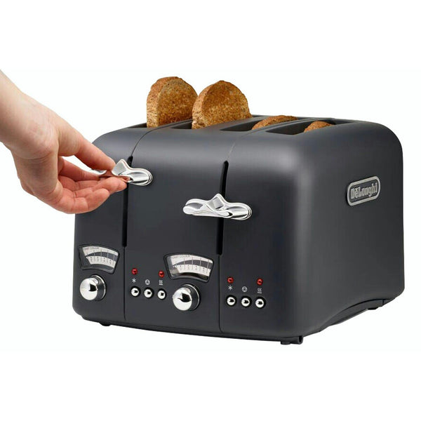 De'Longhi Argento Silva 4 Slice Toaster - Grey | CT04.GY