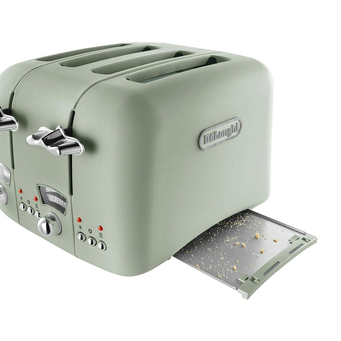 De'Longhi Argento Flora 4 Slice Toaster - Green | CT04.GR