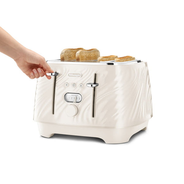 De’Longhi Ballerina Seta 4-Slice Toaster – Cream | CTDS4003.CR