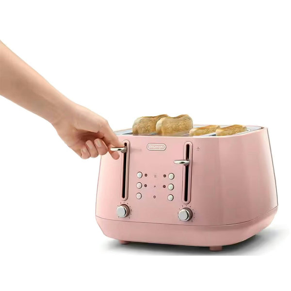 De’Longhi Eclettica 4-Slice Toaster –  Pink | CTY4003.PK
