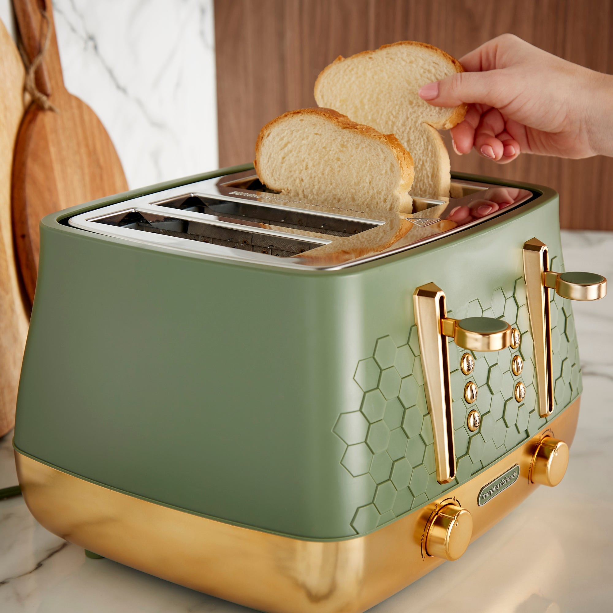 Morphy Richards Cassini Toaster 4-Slice Olivine product image