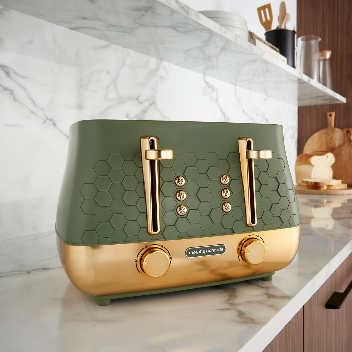 Morphy Richards Cassini Toaster 4-Slice Olivine product image