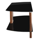 Alphason Century Stand 1500mm, Up to 70" - Walnut & Black Glass |  ADCE1500-BLK