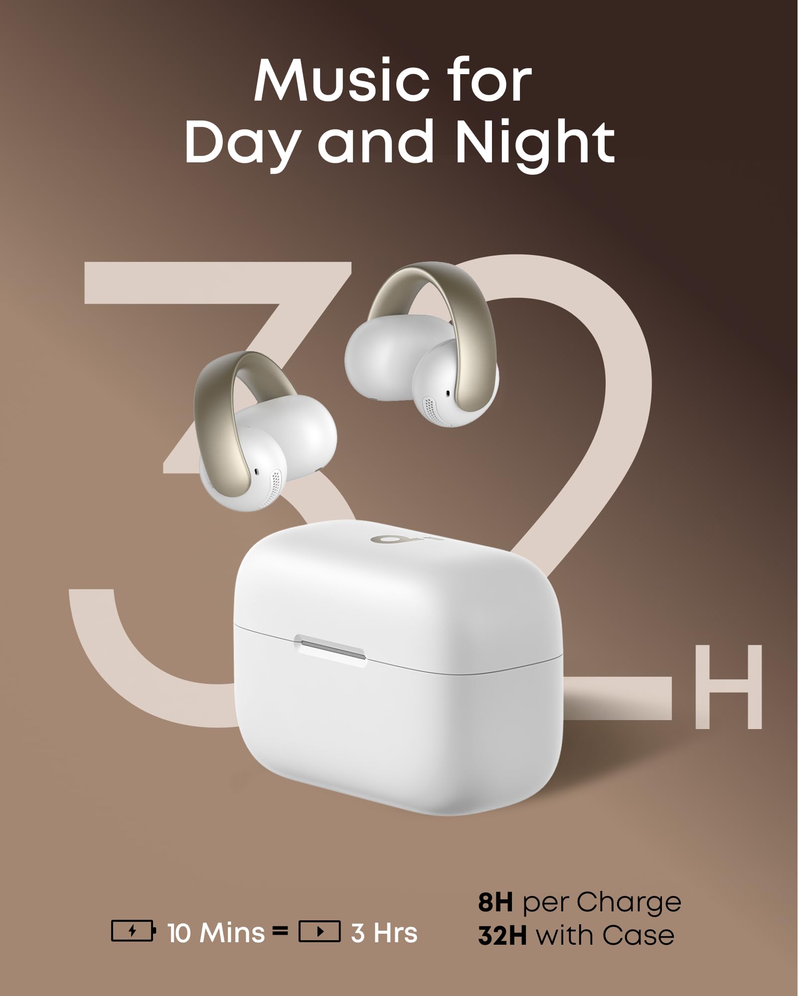 soundcore AeroClip Open-Ear Earbuds, Black - official product image