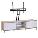 Alphason Chaplin Cabinet 1600mm, Up to 70" - Light Oak & White | ADCH1600-WHT