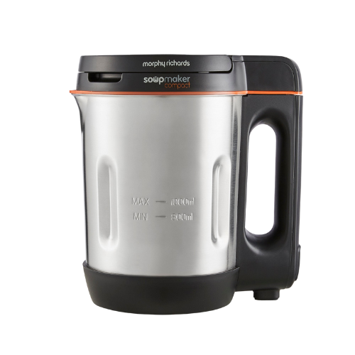 Morphy Richards Compact Soup Maker 1L Stainless Steel & Black product image