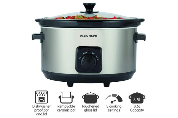 Morphy Richards 6.5L Stainless Steel Slow Cooker