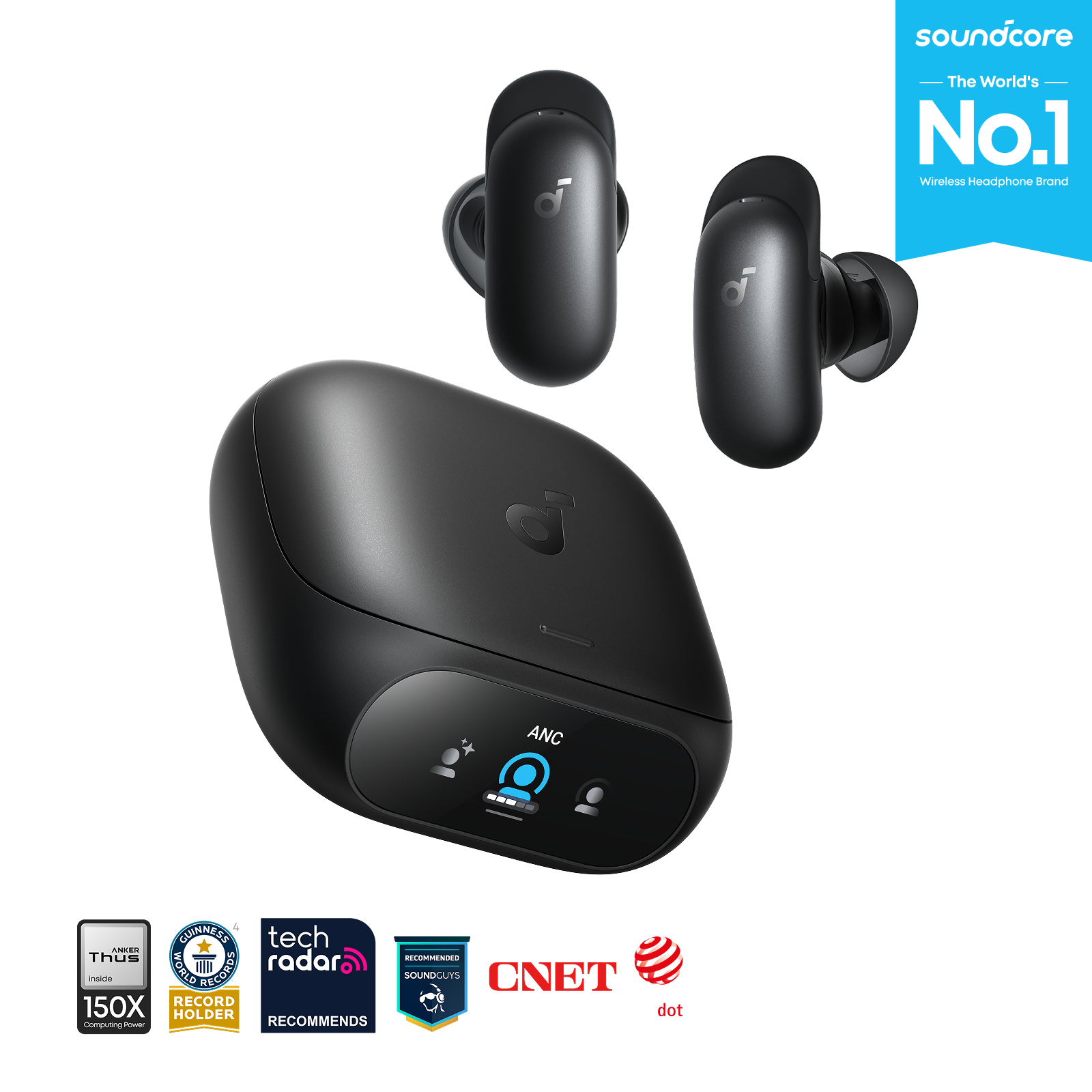 soundcore Liberty 5 Pro ANC Earbuds, Black - official product image