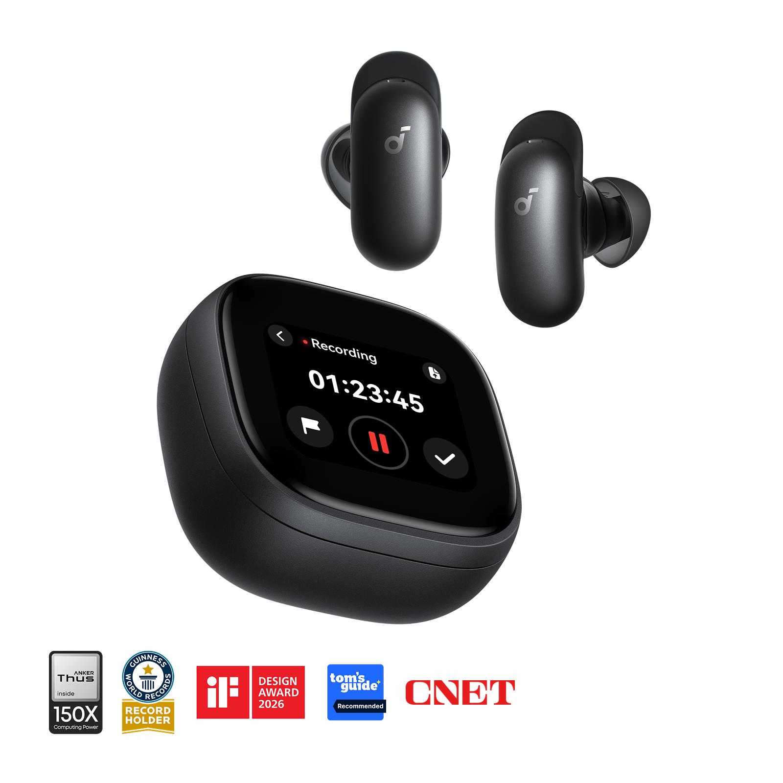 soundcore Liberty 5 Pro Max ANC Earbuds, Midnight Black - official product image
