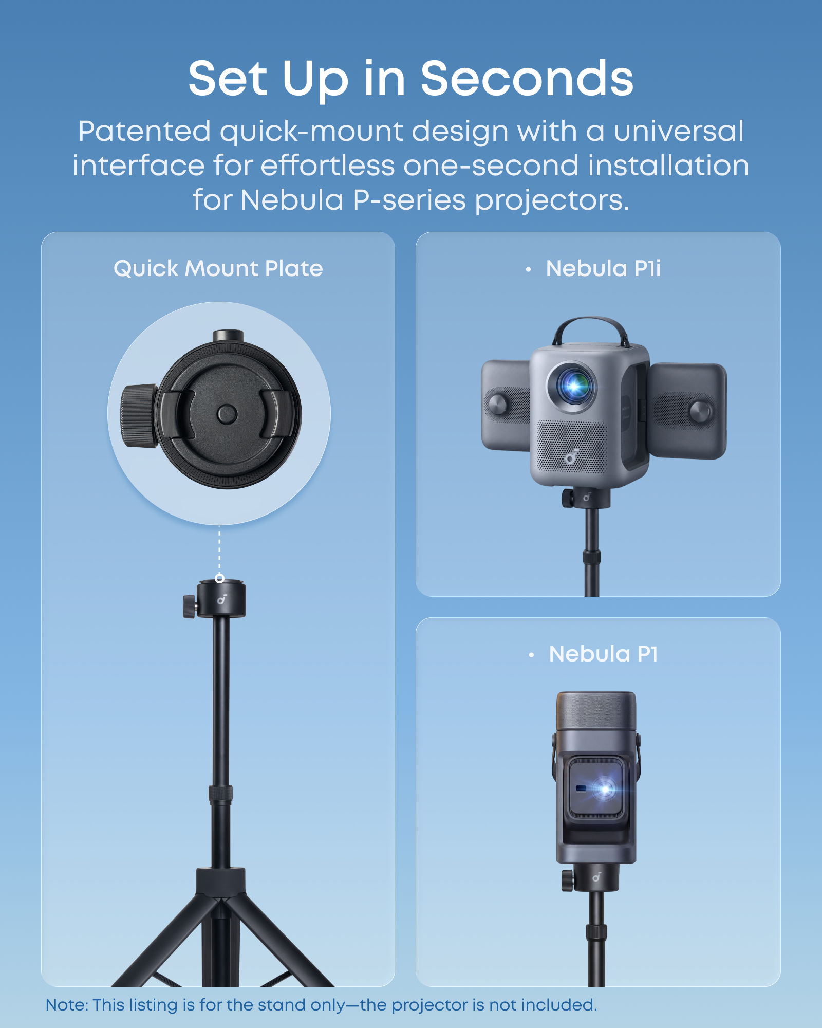 Nebula Quick-Mount Projector Stand, Black - official product image