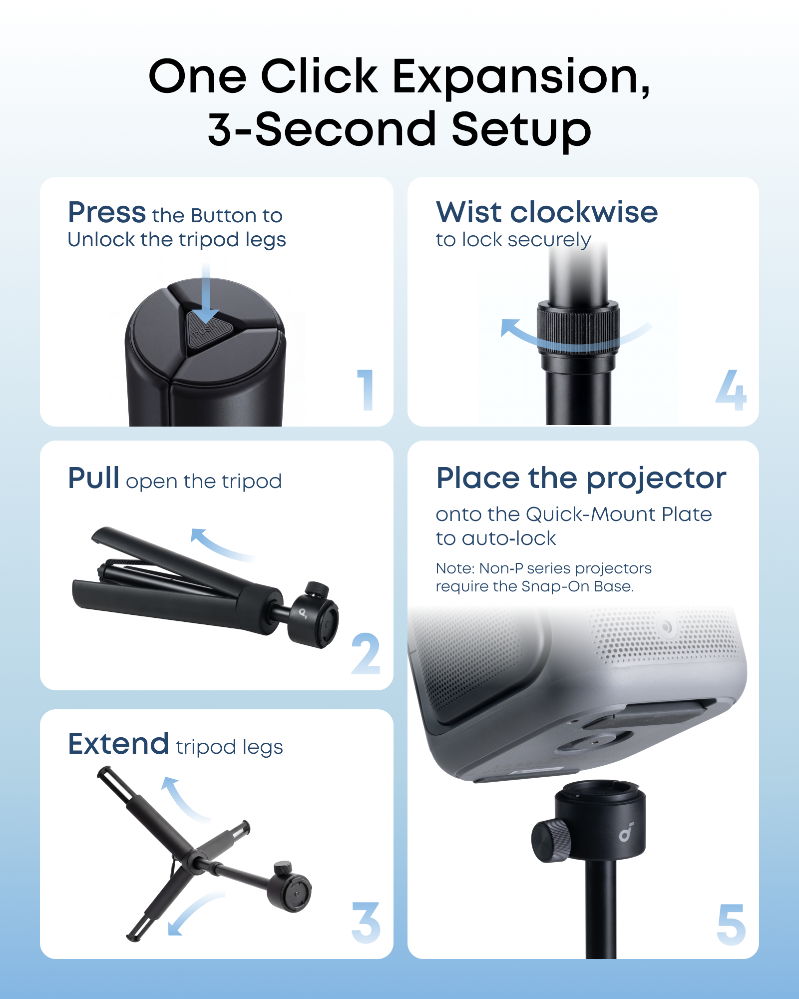 Nebula Quick-Mount Projector Stand, Black - official product image