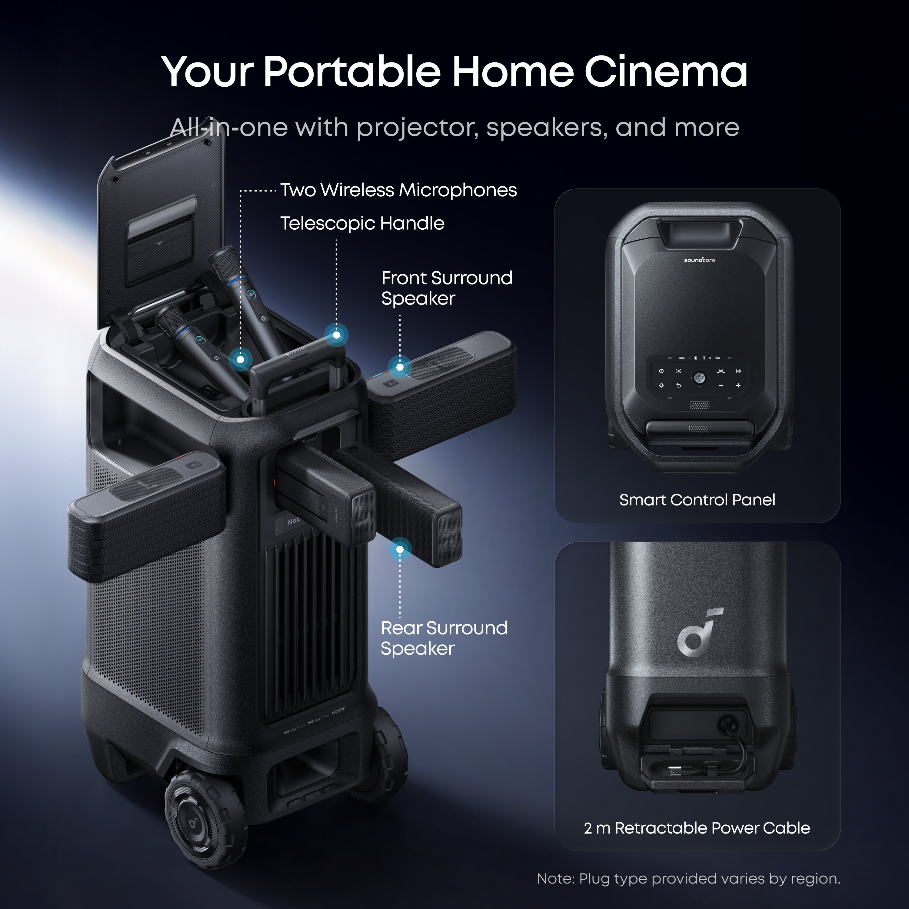Nebula X1 Pro Projector, Black/Grey - official product image