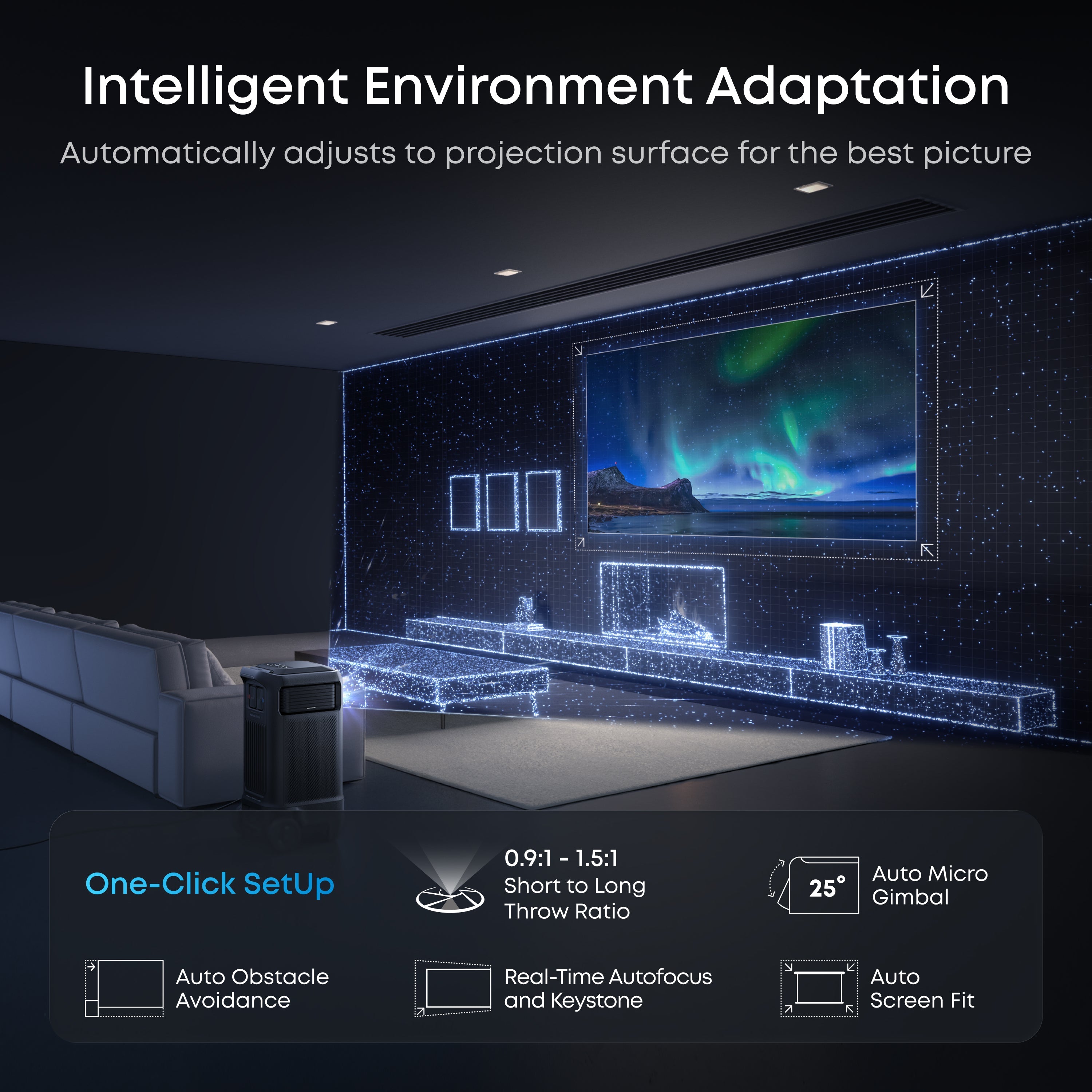 Nebula X1 Pro Projector, Black/Grey - official product image