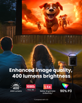 Nebula Mars 3 Air Portable Projector with Carry Case - Black - 1080p at 400 ANSI lumens