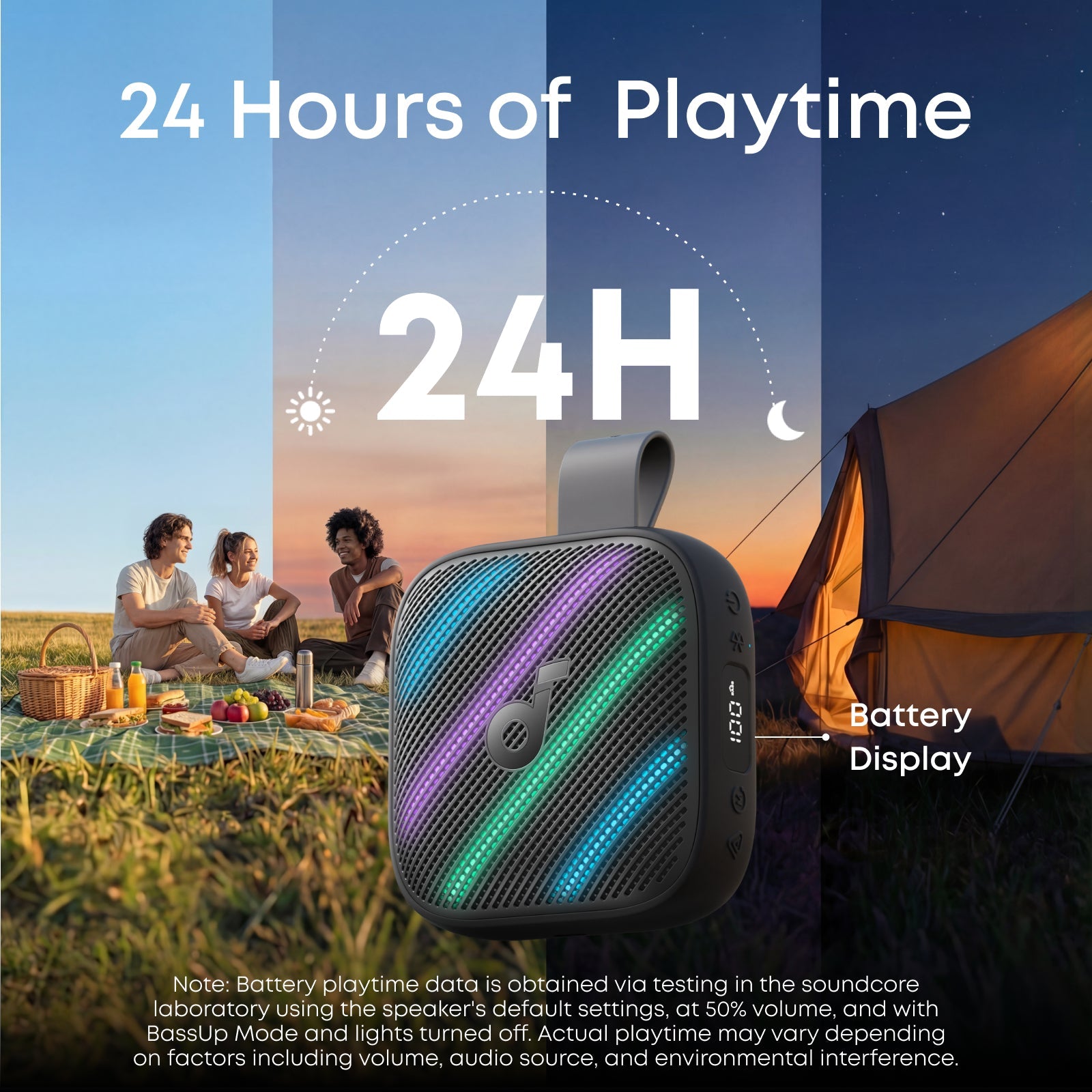 soundcore Boom Go 3i Bluetooth Speaker, Black - official product image