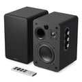 Majority D70X Active Powered Bookshelf Speakers, Black - official product image