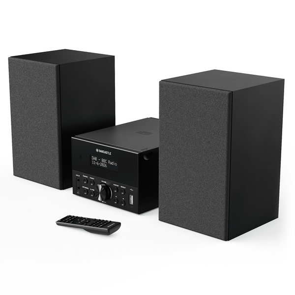 Oakcastle DAB150 DAB/FM Radio Hi-Fi System, Black - official product image