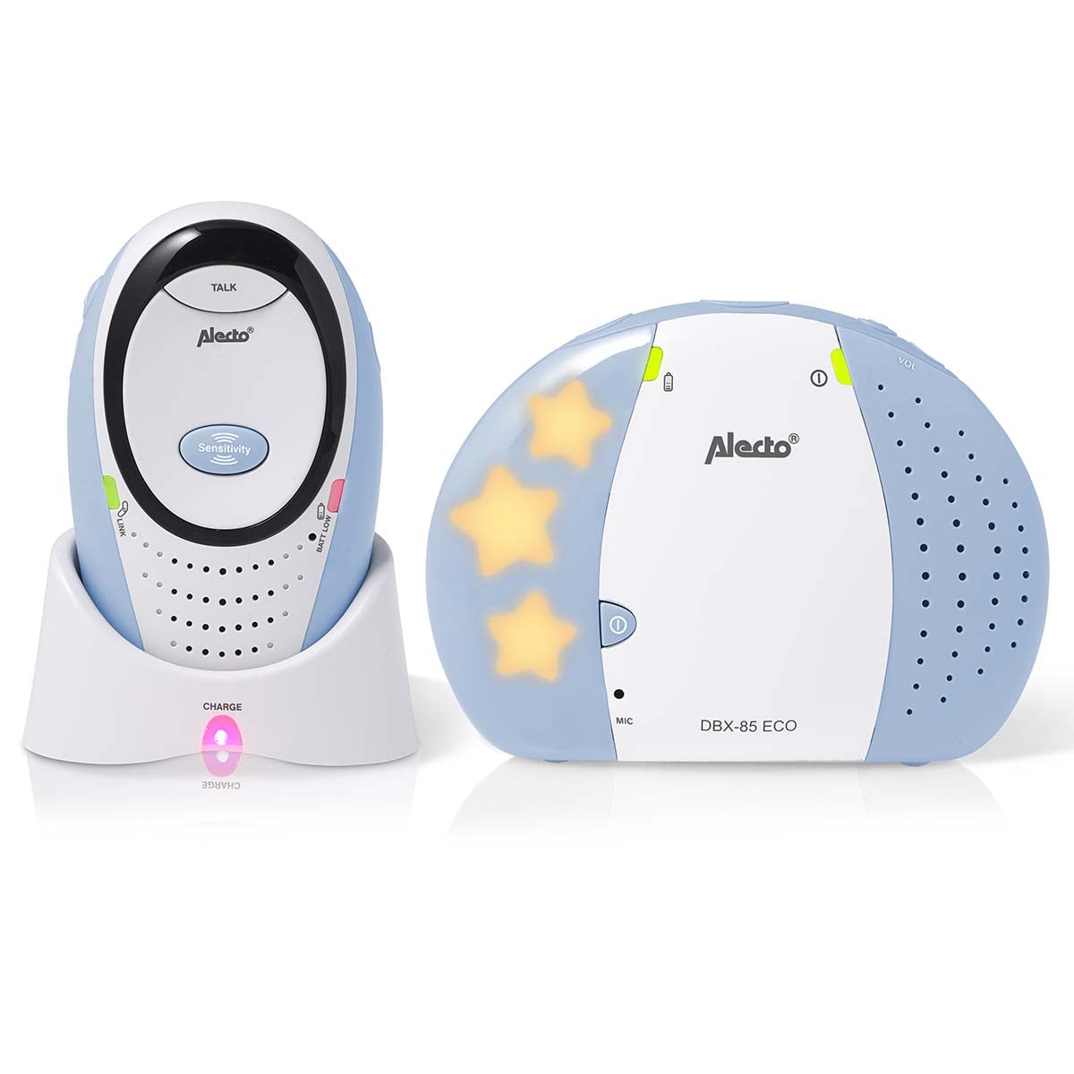Alecto DBX-85 ECO White/Blue audio baby monitor product image 1