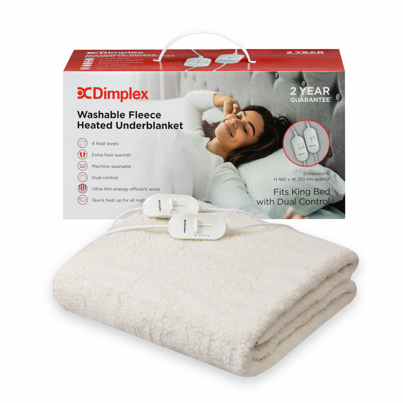 Dimplex Double Washable Fleece Heated Mattress Cover Dual Control | DMC3002