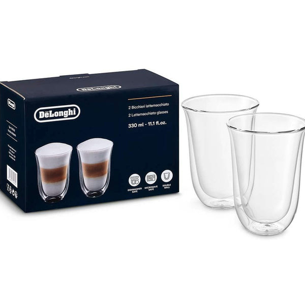 De’Longhi Double-Wall Latte Macchiato Glasses | DLSC312